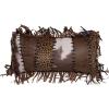 Carstens Western Patch Throw Pillow, Brown