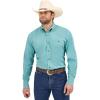 Wrangler Men’s George Strait Turquoise Print Shirt