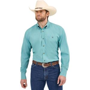 Wrangler Men’s George Strait Turquoise Print Shirt