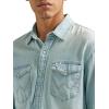 Wrangler Mens Long Sleeve Denim Shirt(Light Wash)