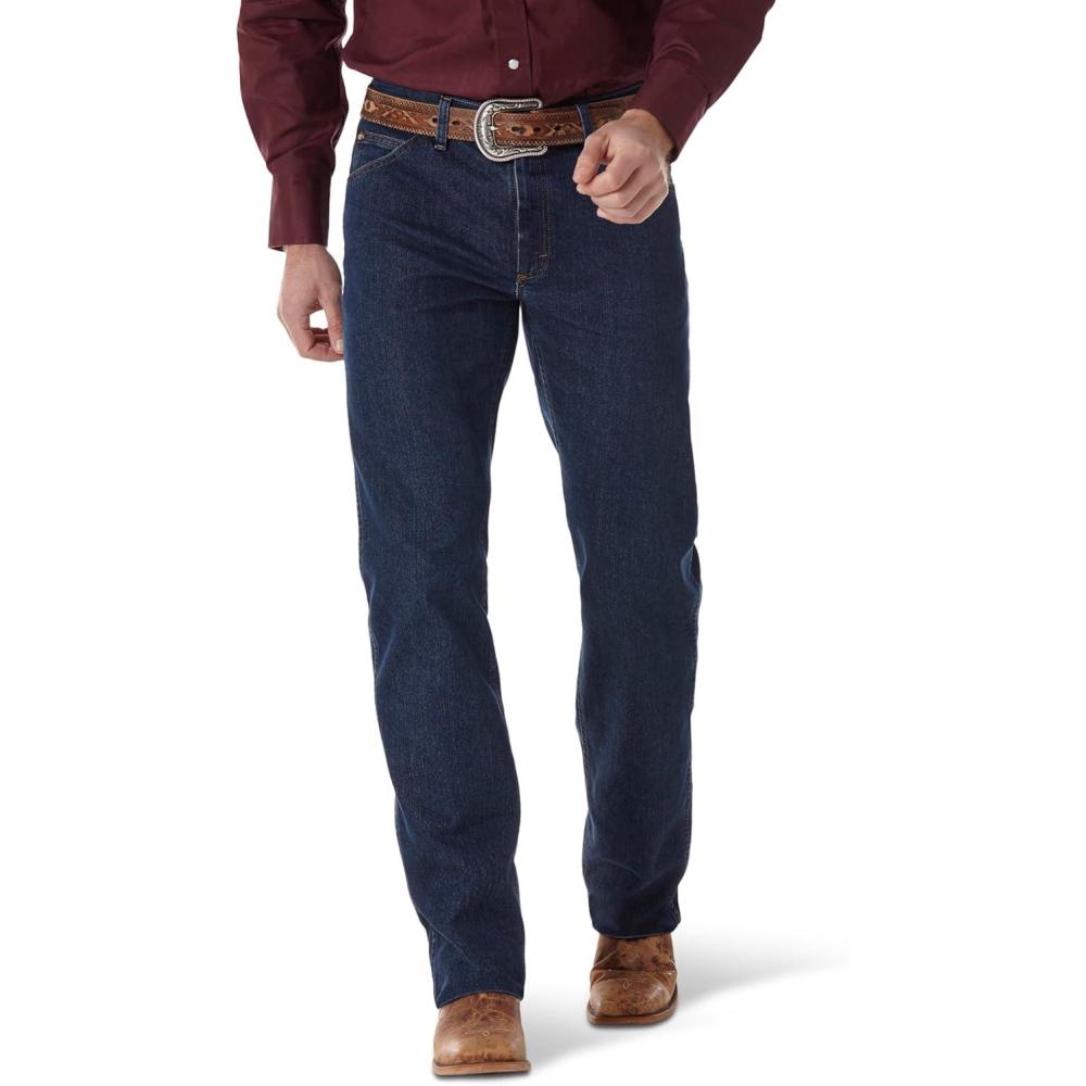 imageWrangler Mens Premium Performance Cowboy Cut Comfort Wicking Regular Fit JeanMidnight Rinse