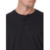 Wrangler Authentics Men’s Short Sleeve Henley Tee(Black Onyx)