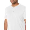 Wrangler Authentics Men’s Short Sleeve Henley Tee(Bright White)
