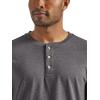 Wrangler Authentics Men’s Short Sleeve Henley Tee(Charcoal Heather)