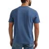 Wrangler Authentics Men’s Short Sleeve Henley Tee(Dark Denim)