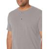 Wrangler Authentics Men’s Short Sleeve Henley Tee(Frost Gray Heather)