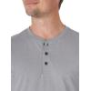 Wrangler Authentics Men’s Short Sleeve Henley Tee(Frost Gray Heather)
