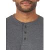 Wrangler Authentics Men’s Short Sleeve Henley Tee(India Ink Heather)