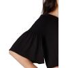 Wrangler Women’s 3/4 Sleeves Smocked Shoulder Knit Top(Black)