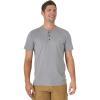 Wrangler Authentics Men’s Short Sleeve Henley Tee(Frost Gray Heather)