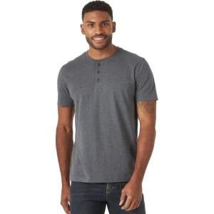 Wrangler Authentics Men’s Short Sleeve Henley Tee(India Ink Heather)