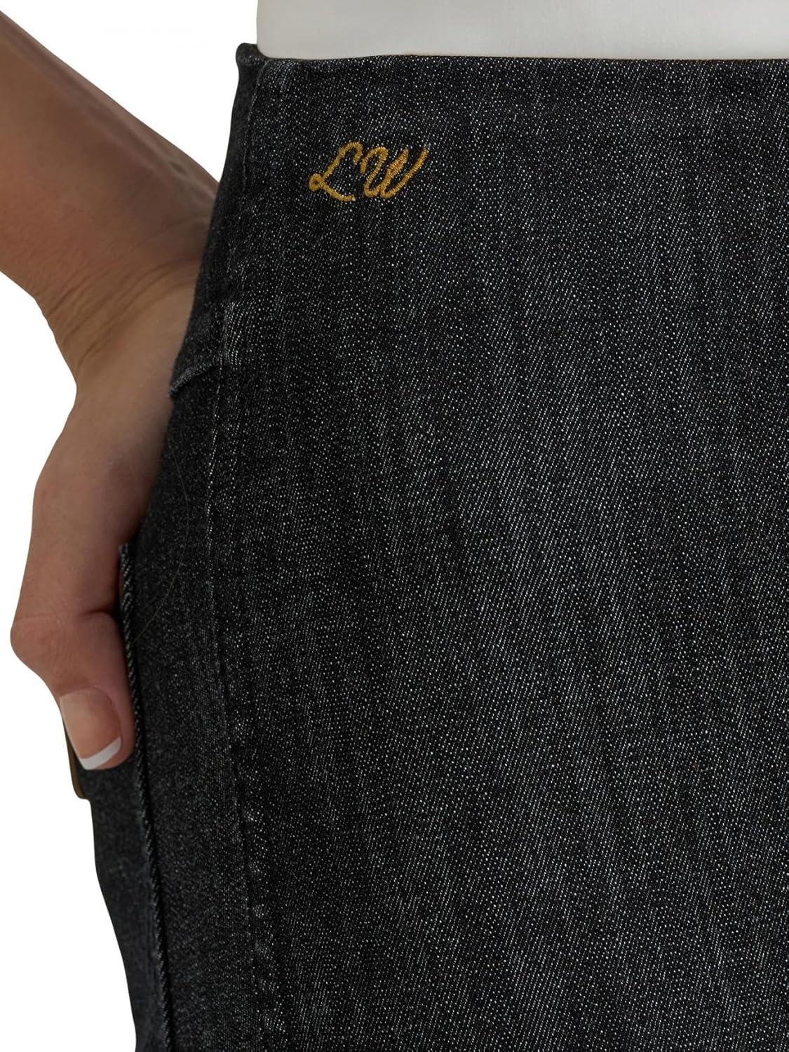 imageWrangler X Womens Lainey Wilson Pull on Bell Jean Washed BlackWashed Black