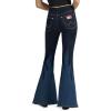 Wrangler X Women’s Lainey Wilson Pull on Bell Jean – Washed Black(Denim/Flame)