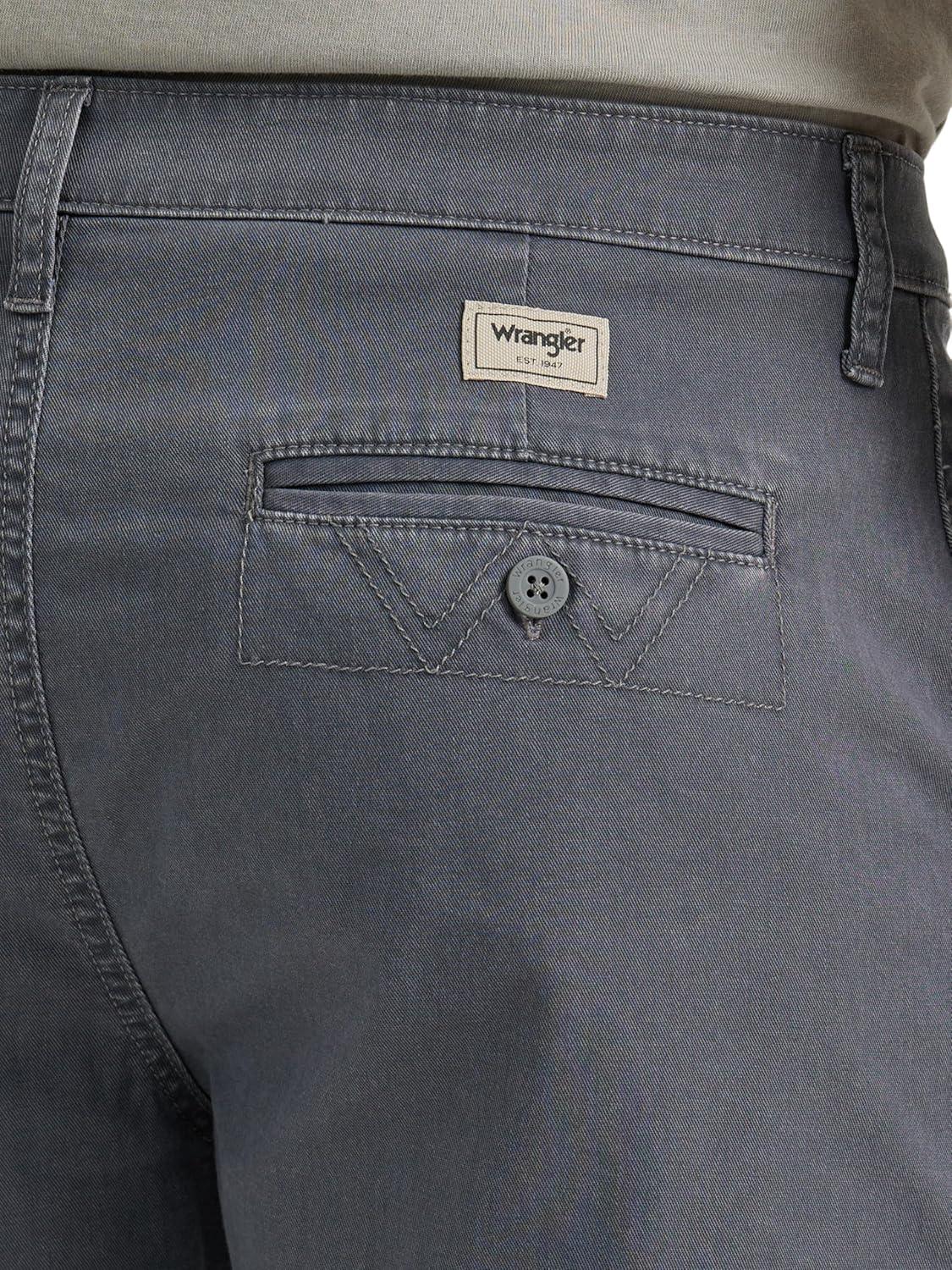 imageWrangler Authentics Mens Flat Front ShortPewter