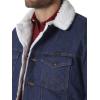 Wrangler Men’s Cowboy Cut Western Lined Denim Jacket(Denim/Sherpa)
