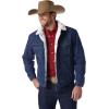 Wrangler Men’s Cowboy Cut Western Lined Denim Jacket(Denim/Sherpa)