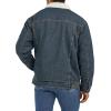 Wrangler Men’s Cowboy Cut Western Lined Denim Jacket(Sherpa/Denim)
