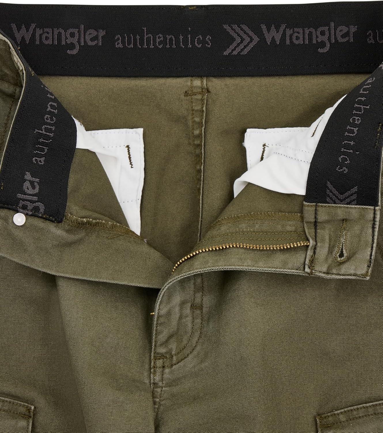 imageWrangler Authentics Mens Comfort Flex Waist Cargo ShortOlive Night