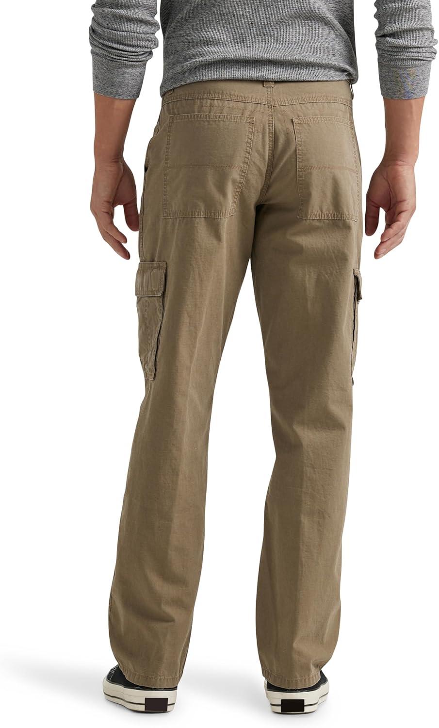 imageWrangler Authentics Mens Twill Relaxed Fit Cargo Pant LoganMilitary Khaki Ripstop