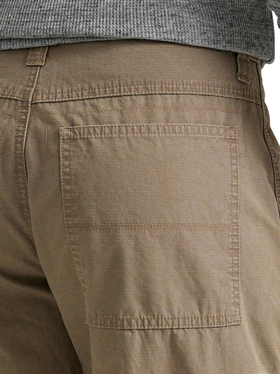 imageWrangler Authentics Mens Twill Relaxed Fit Cargo Pant LoganMilitary Khaki Ripstop