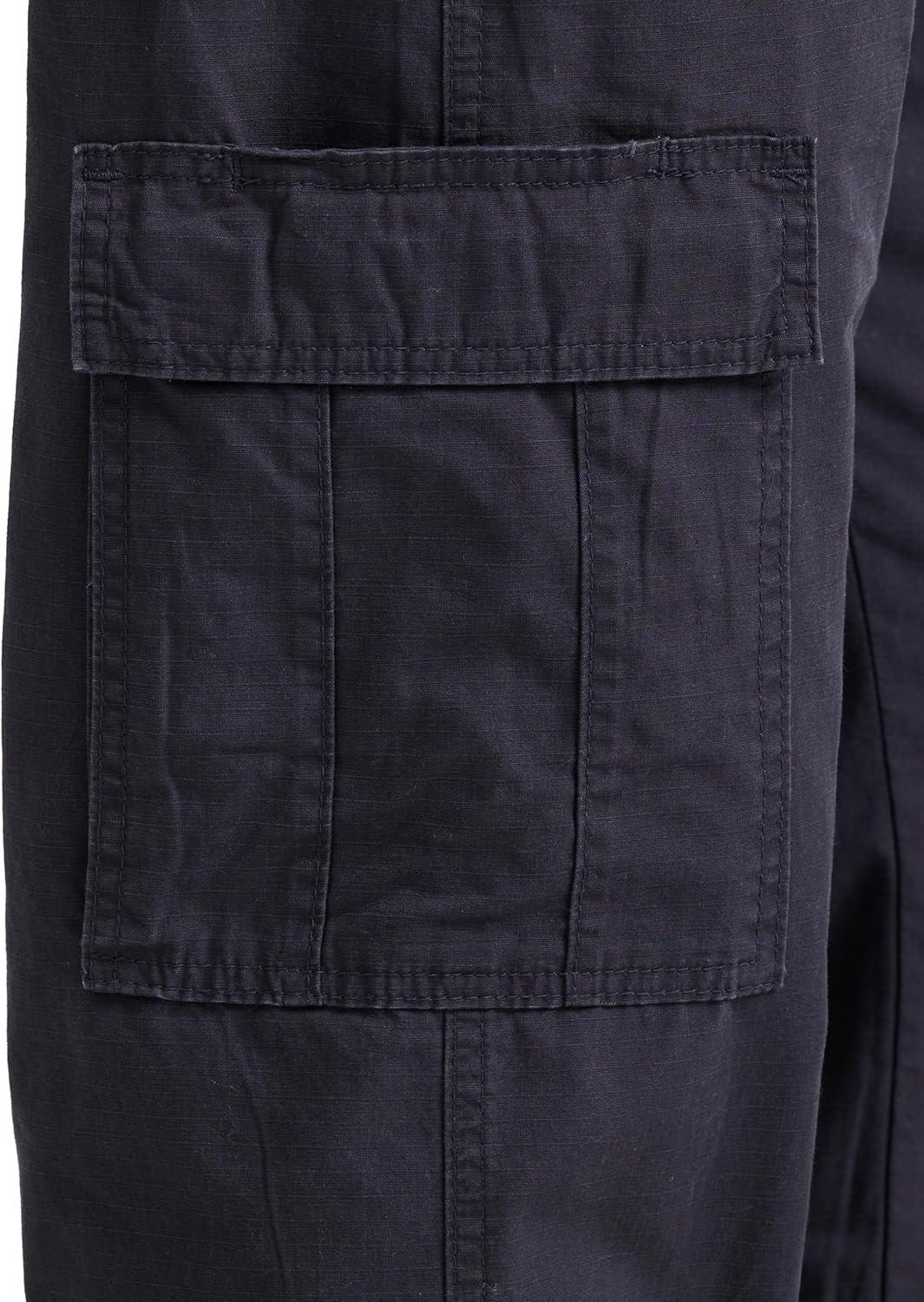 imageWrangler Authentics Mens Twill Relaxed Fit Cargo Pant LoganNavy Ripstop