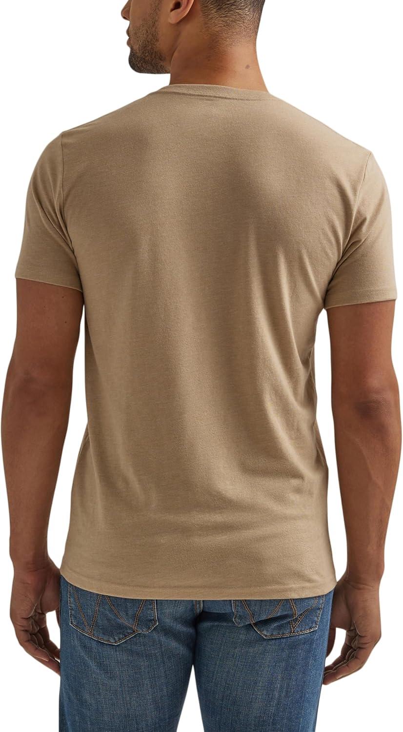 imageWrangler Mens Short Sleeve Graphic TShirtTrench Coat Heather