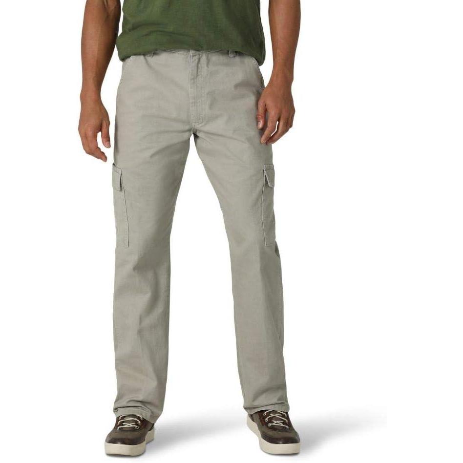 imageWrangler Authentics Mens Twill Relaxed Fit Cargo Pant LoganKhaki Dust