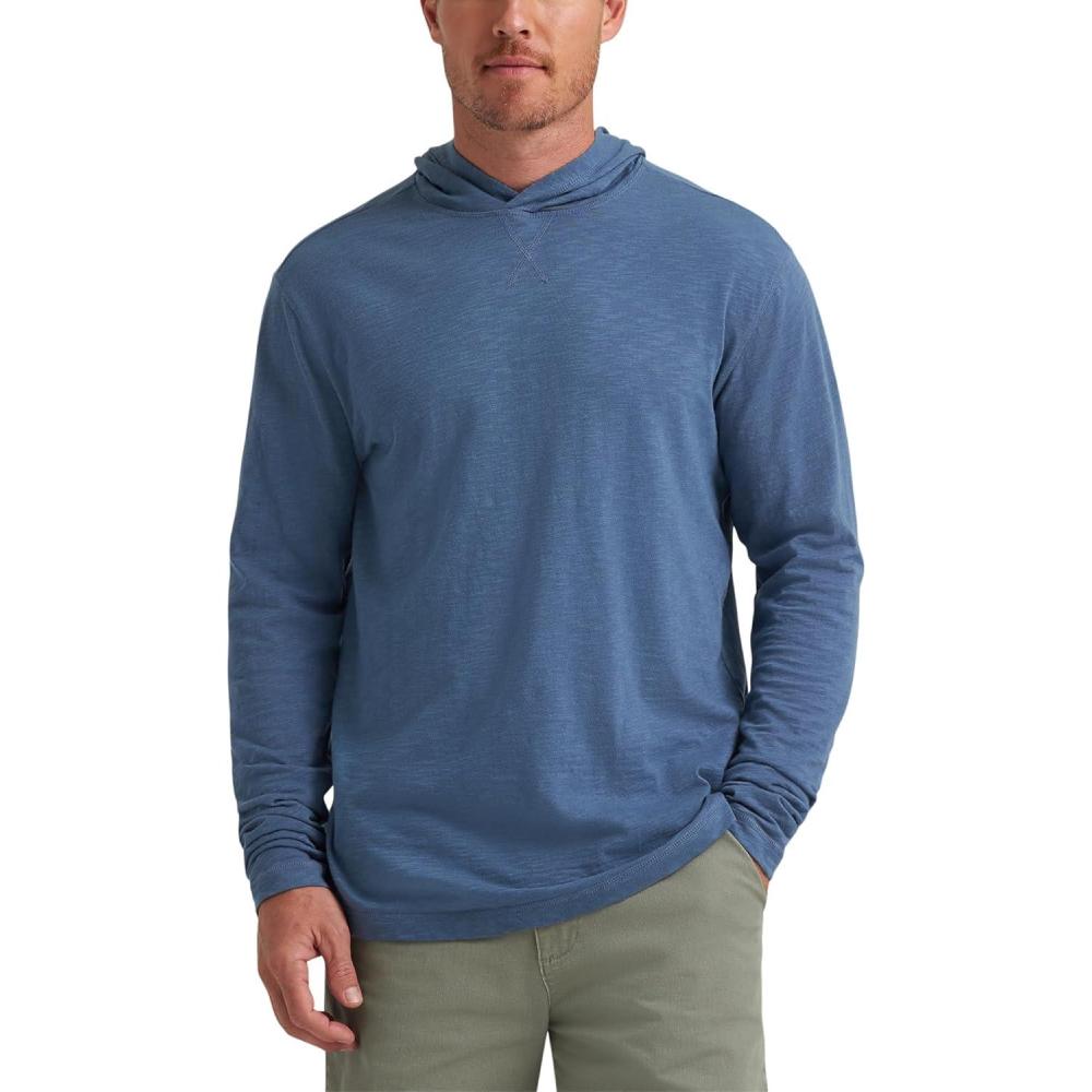imageWrangler Authentics mens Long Sleeve Hooded Pullover ShirtChina Blue