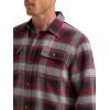 Wrangler Authentics Men’s Men’s Long Sleeve Flannel Shirt Jacket(Syrah Plaid)