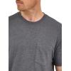 Wrangler Authentics Men’s Short Sleeve Pocket T-Shirt(Asphalt Heather)