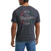 Wrangler Men’s Short Sleeve Graphic T-Shirt(Jet Black Heather)