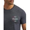 Wrangler Men’s Short Sleeve Graphic T-Shirt(Jet Black Heather)