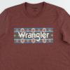 Wrangler Men’s Short Sleeve Graphic T-Shirt(Madder Brown Heather)