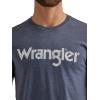 Wrangler Men’s Short Sleeve Graphic T-Shirt(Navy Heather)