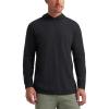 Wrangler Authentics mens Long Sleeve Hooded Pullover Shirt(Jet Black)