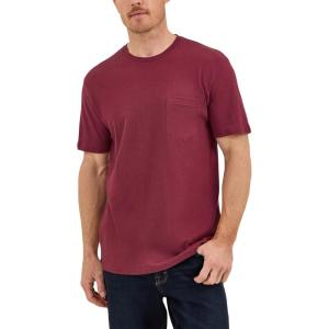 Wrangler Authentics Men’s Short Sleeve Pocket T-Shirt(Tawny Port)