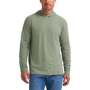 Wrangler Authentics mens Long Sleeve Hooded Pullover Shirt(Sea Spray)