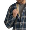 Wrangler Authentics Men’s Long Sleeve Sherpa Lined Shirt Jacket(Ombre Blue)