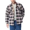 Wrangler Authentics Men’s Long Sleeve Sherpa Lined Shirt Jacket(Caviar)