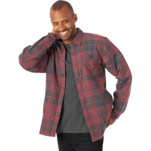 Wrangler Authentics Men’s Long Sleeve Sherpa Lined Shirt Jacket(Current Heather)