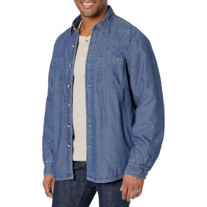 Wrangler Authentics Men’s Long Sleeve Sherpa Lined Shirt Jacket(Indigo)