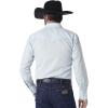Wrangler Mens Sport Western Two Pocket Long Sleeve Snap Shirt(Blue)